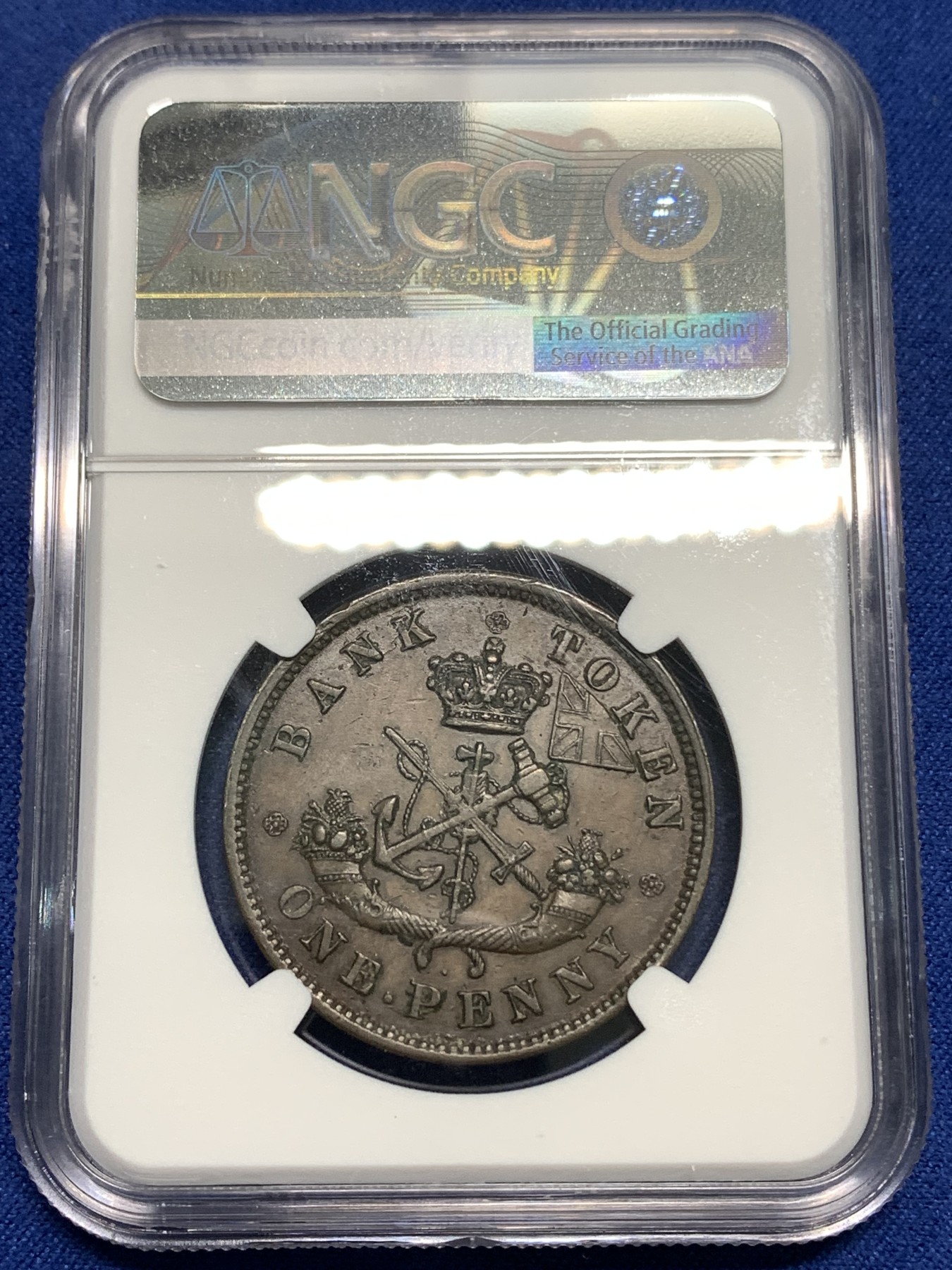 《竞宝斋》第218场-周日，周一 2场 (全场包邮) NGC AUD 加拿大1850年1便士铜币