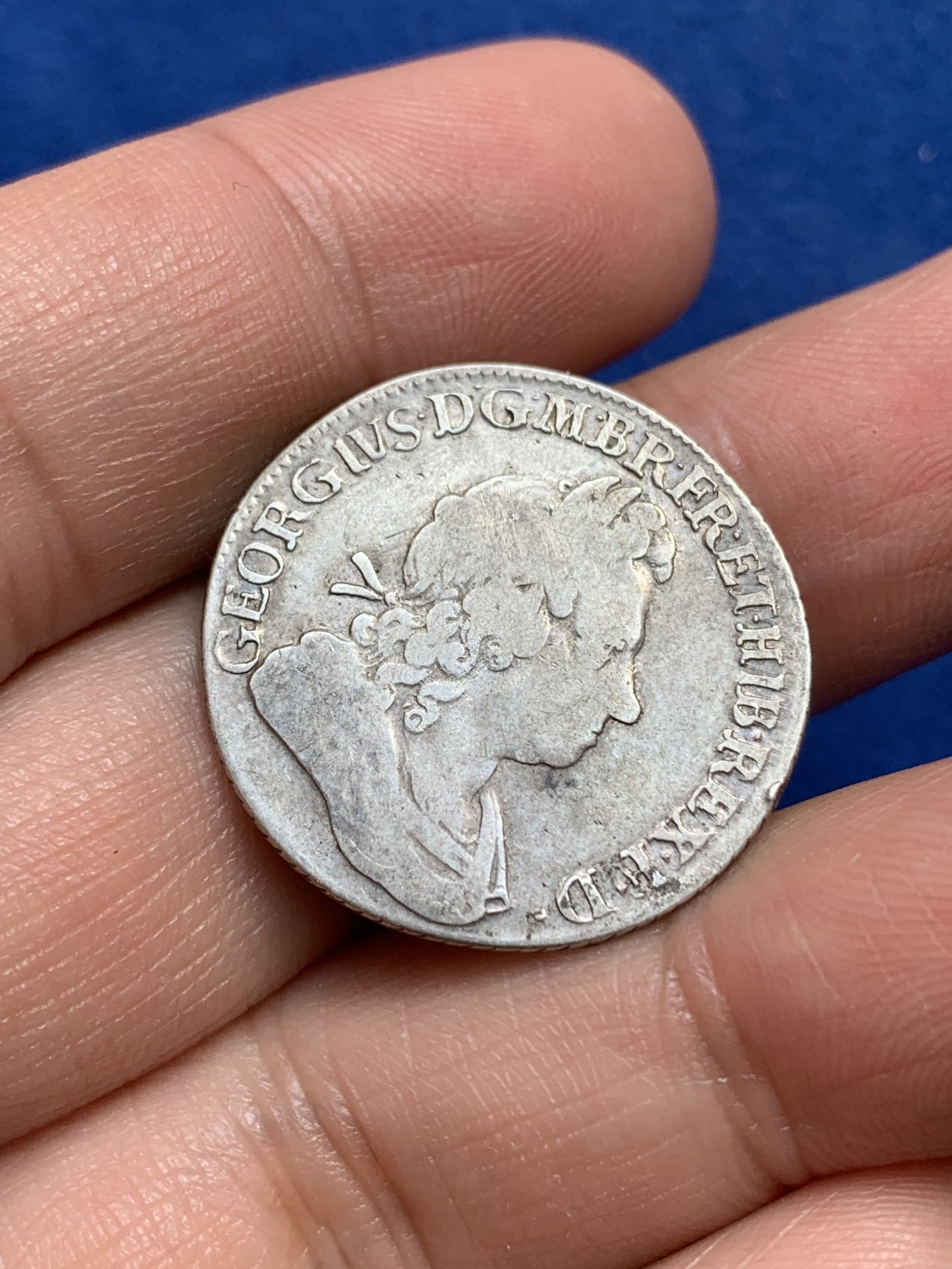 《竞宝斋》第218场-周日，周一 2场 (全场包邮) 英国 1723 乔治一世SSC版 1先令银币 少见品种