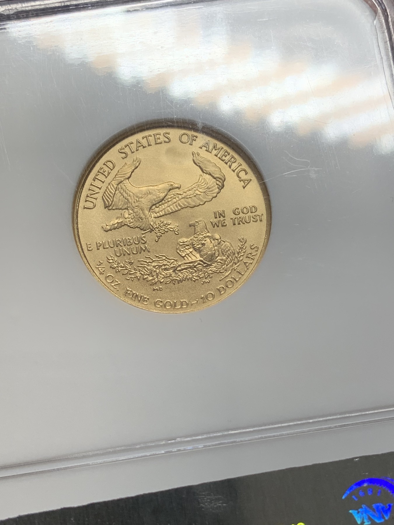 《竞宝斋》第218场-周日，周一 2场 (全场包邮) NGC MS70 2005鹰洋金币 老盒子，满分品相