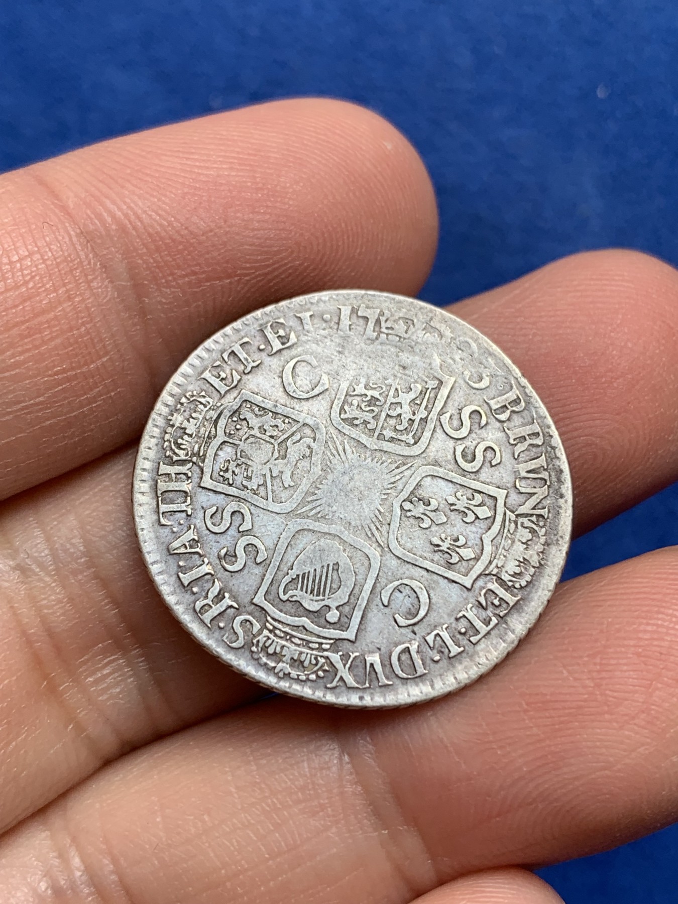 《竞宝斋》第218场-周日，周一 2场 (全场包邮) 英国 1723 乔治一世SSC版 1先令银币 少见品种