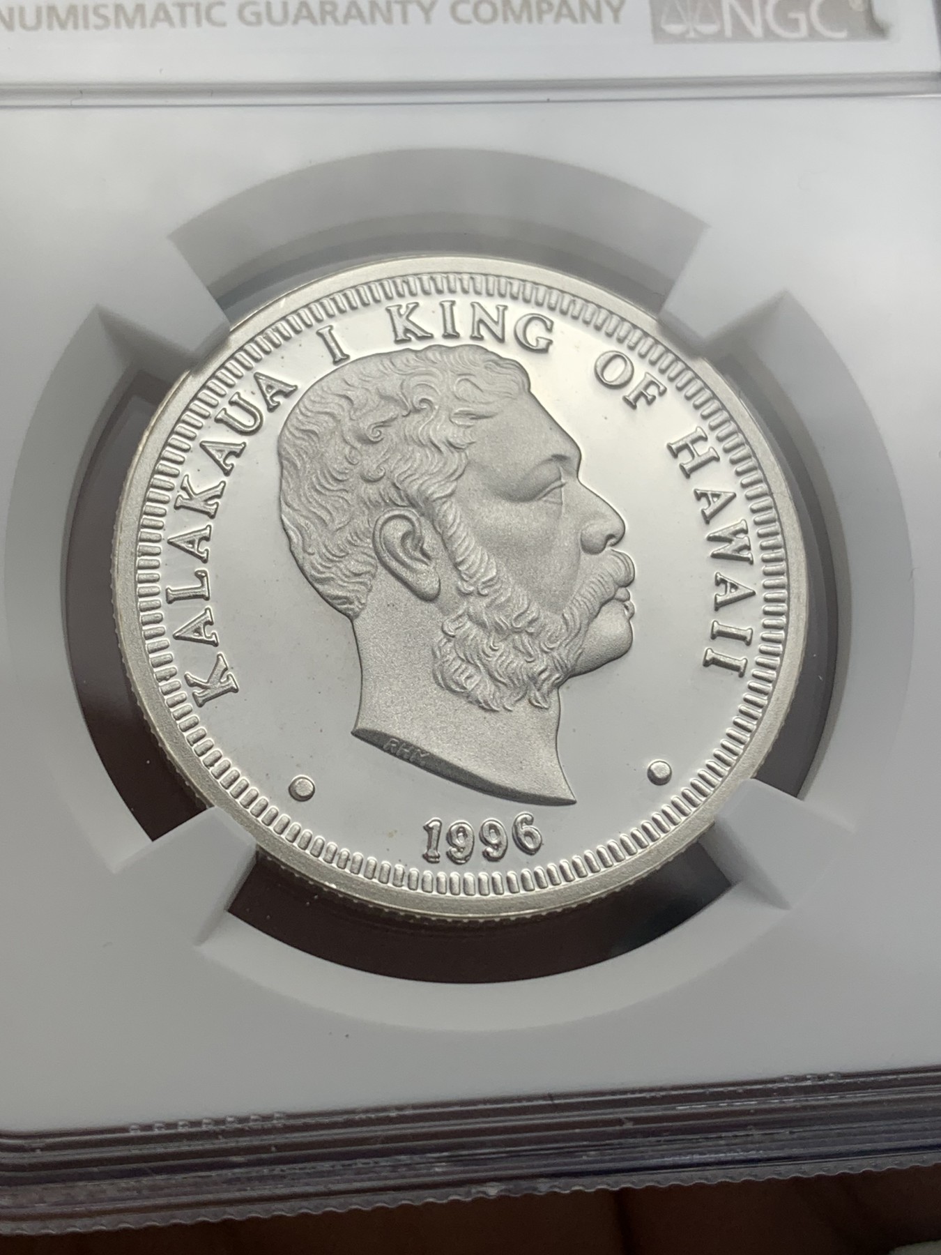 《竞宝斋》第218场-周日，周一 2场 (全场包邮) 冠军分 NGC PF69 夏威夷王国1996年半盎司精制银币