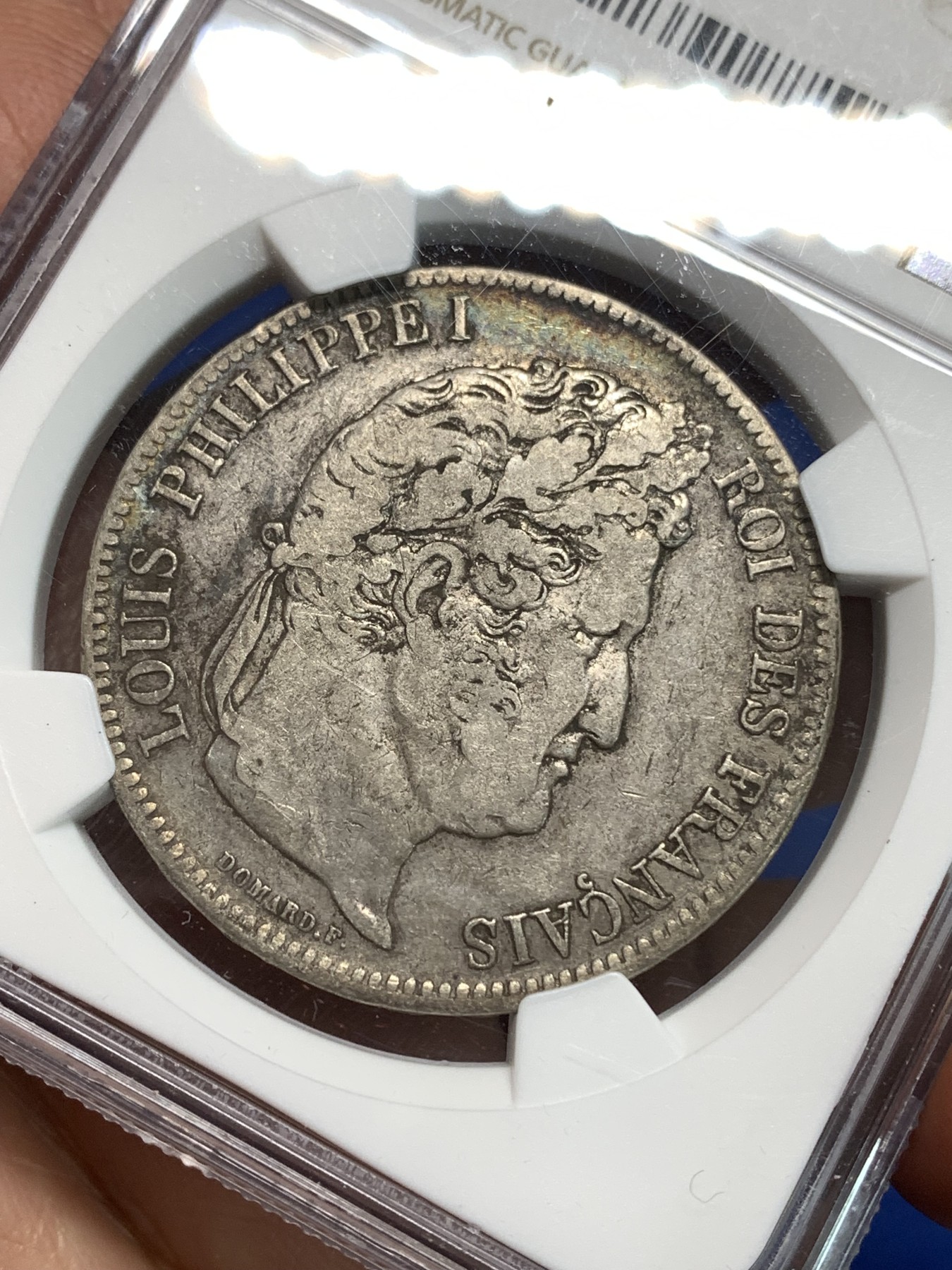 《竞宝斋》第218场-周日，周一 2场 (全场包邮) NGC VF35 法国1841年W版菲利普5法郎银币