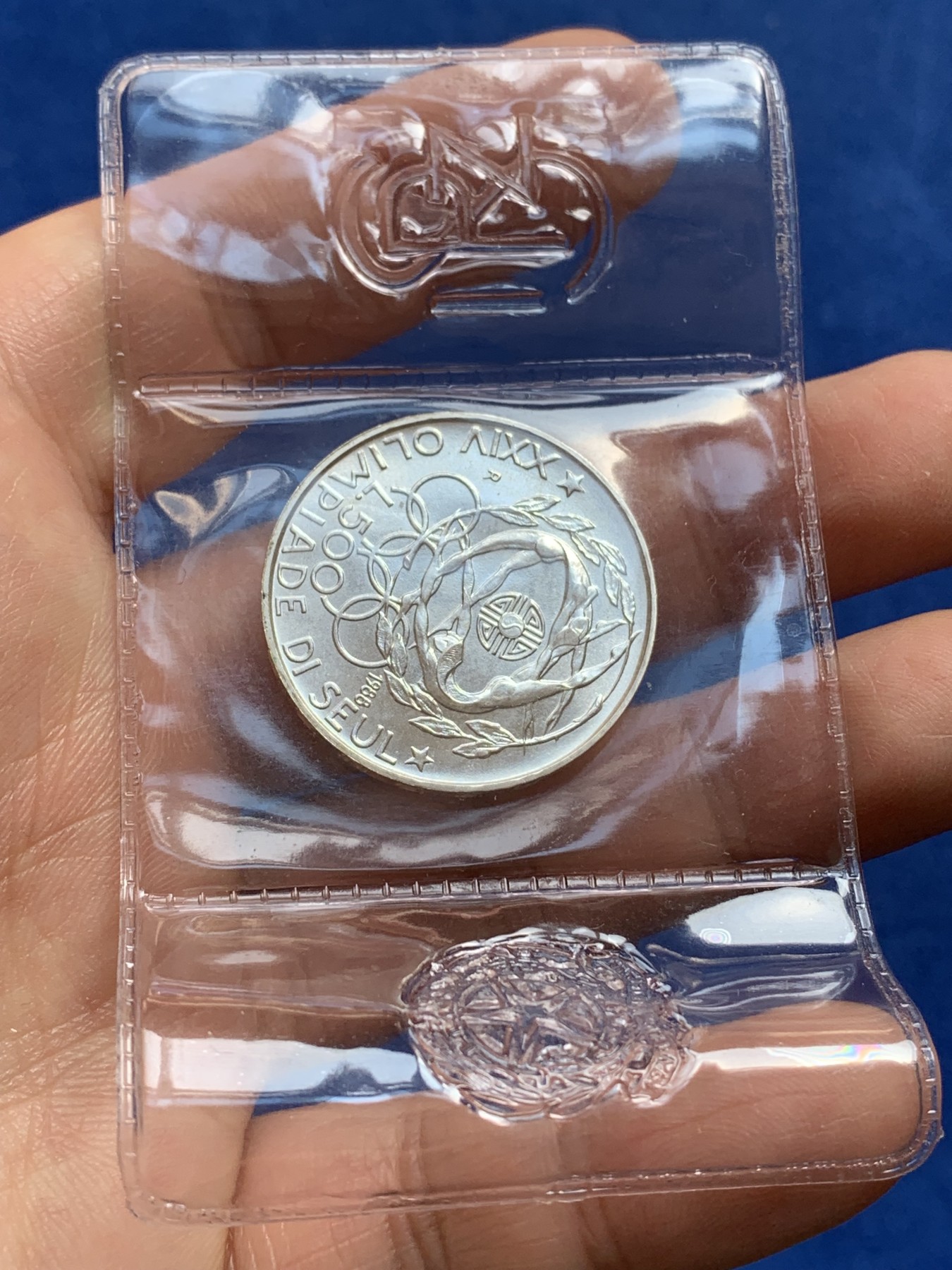 《竞宝斋》第218场-周日，周一 2场 (全场包邮) 意大利 1988年奥运纪念500里拉银币