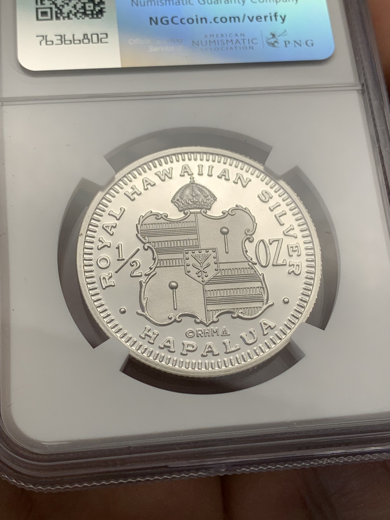 《竞宝斋》第218场-周日，周一 2场 (全场包邮) 冠军分 NGC PF69 夏威夷王国1996年半盎司精制银币