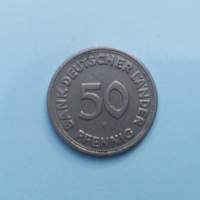 【易洋钱喜】第20场 外国硬币专场 满百包邮 - 1949年，少见银行版50芬尼