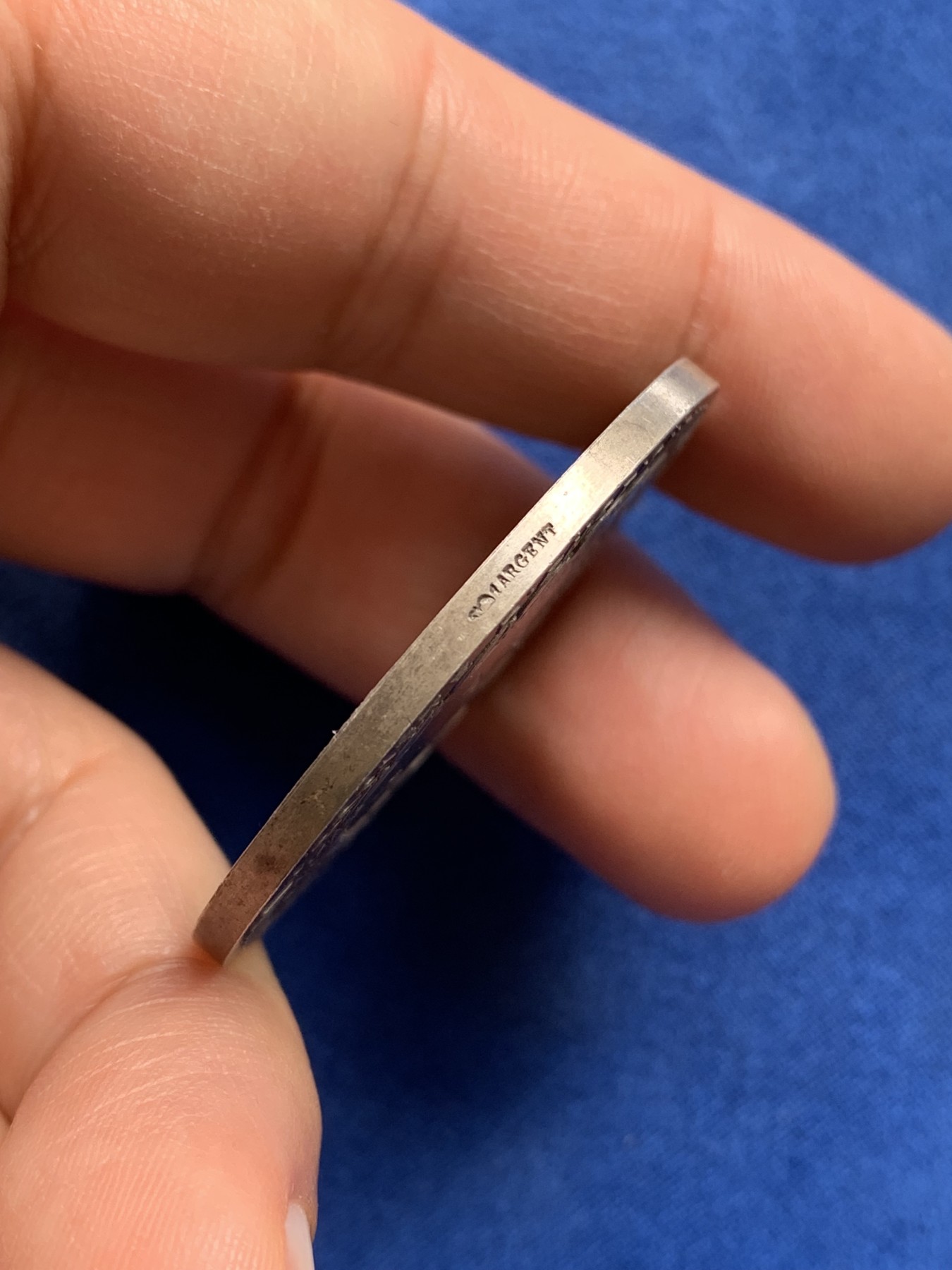 《竞宝斋》第218场-周日，周一 2场 (全场包邮) 两枚一组 法国天使银章（40.6mm 34.5g 丰饶角银标）+铜章（41mm 39.3g 丰饶角铜标），统计学纪念