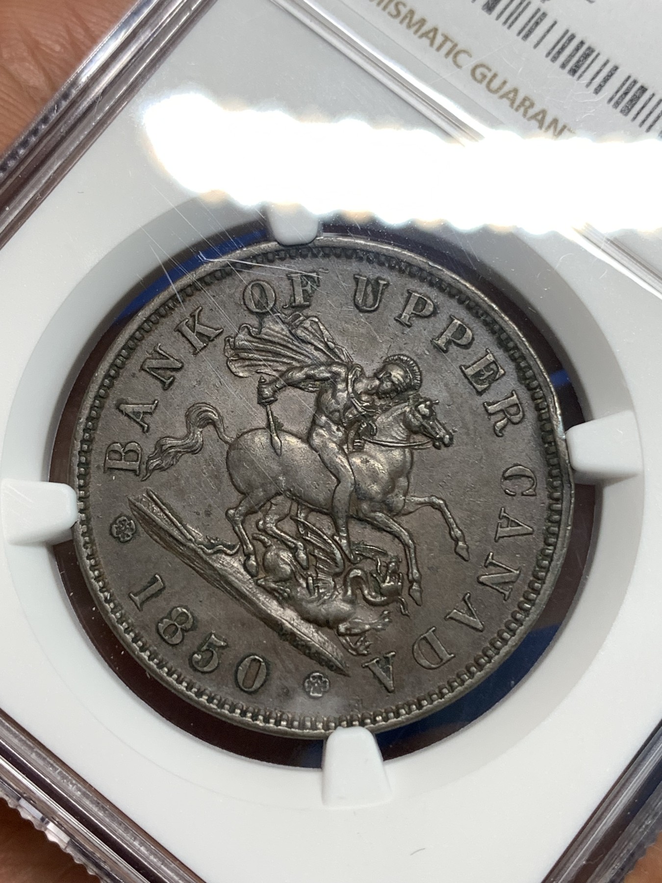 《竞宝斋》第218场-周日，周一 2场 (全场包邮) NGC AUD 加拿大1850年1便士铜币