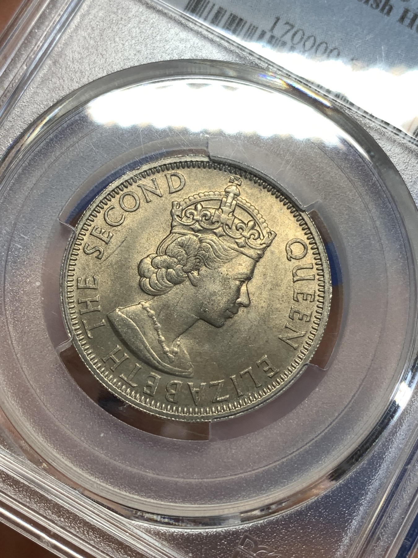 《竞宝斋》第218场-周日，周一 2场 (全场包邮) PCGS金盾 MS64 英属洪都拉斯1962年50分镍币