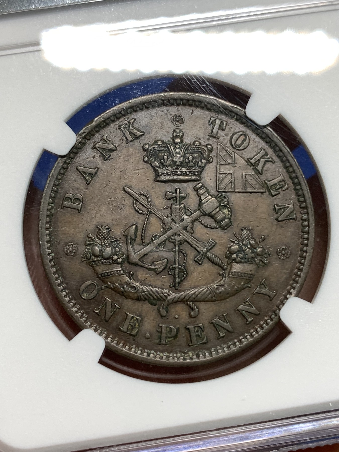 《竞宝斋》第218场-周日，周一 2场 (全场包邮) NGC AUD 加拿大1850年1便士铜币