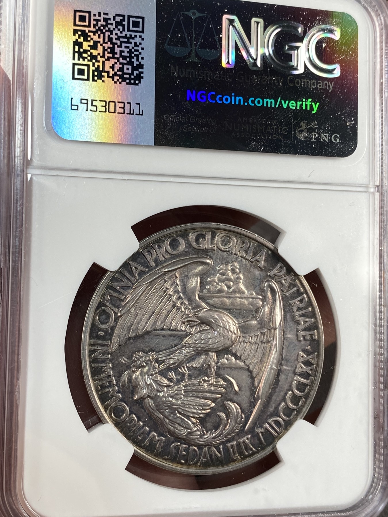 【北京钱博会拍卖周】万国钱币拍卖第020期 NGC MS63 1930年德国普法战争胜利60周年纪念银章 帝国首相俾斯麦-帝国陆军参谋总长毛奇-帝国国防部长罗恩 此战役最为重要的三位统帅