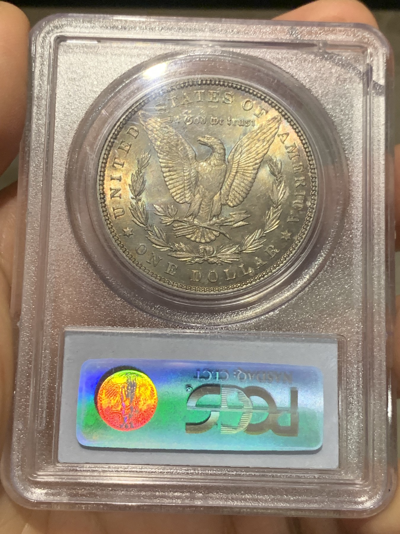 《竞宝斋》第218场-周日，周一 2场 (全场包邮) PCGS MS64  美国1887摩根银币