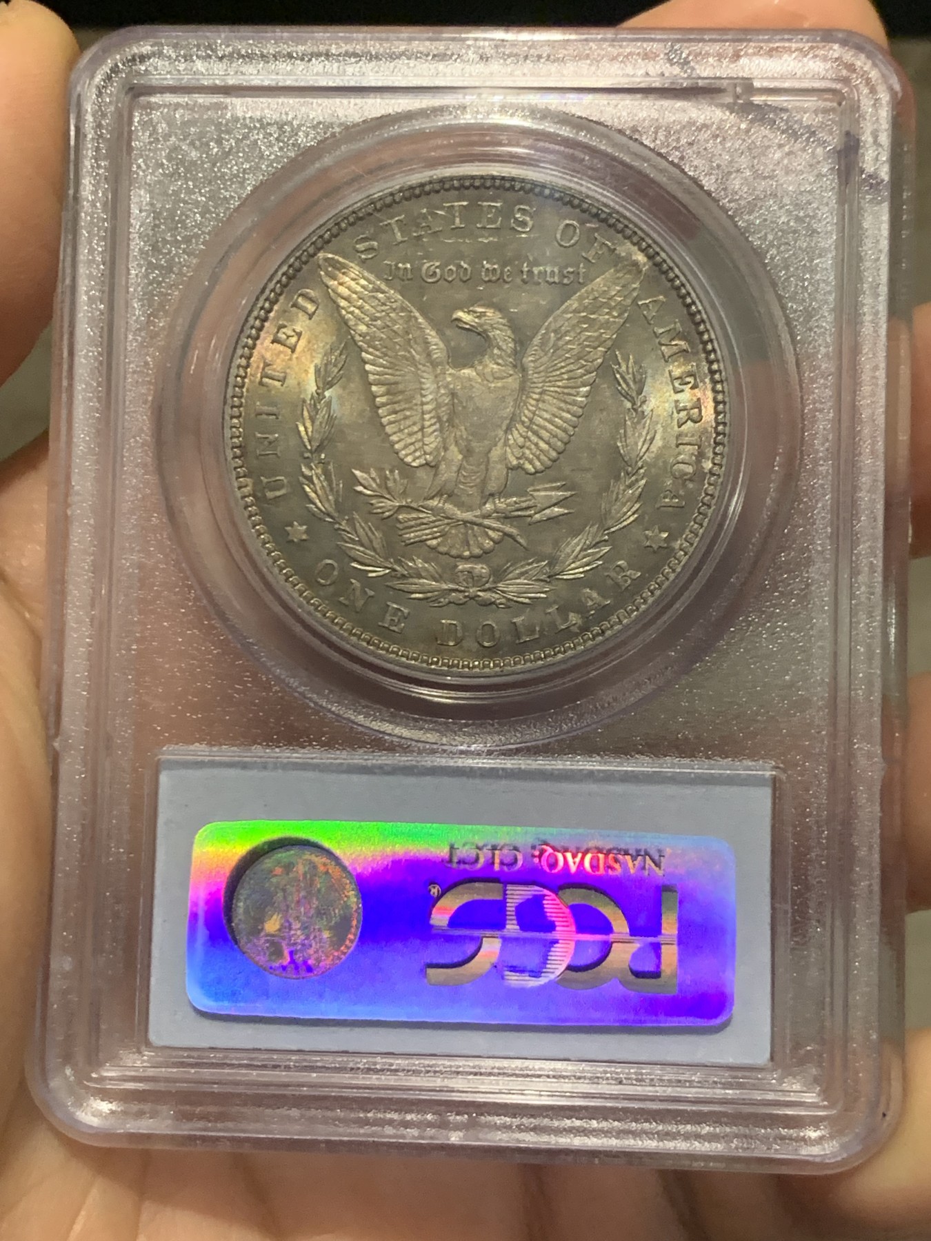 《竞宝斋》第218场-周日，周一 2场 (全场包邮) PCGS MS64  美国1887摩根银币