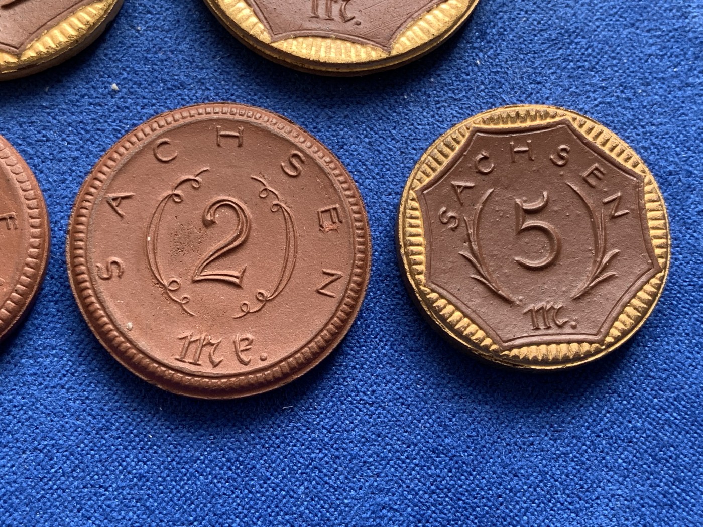 《竞宝斋》第218场-周日，周一 2场 (全场包邮) 7枚一组 1921德国紧急时期陶币