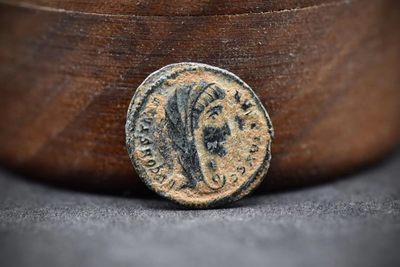 【良泉藏泉】古罗马铜币专场 - 公元347-348年，【古罗马】君士坦丁大帝追思币“驷马车”版