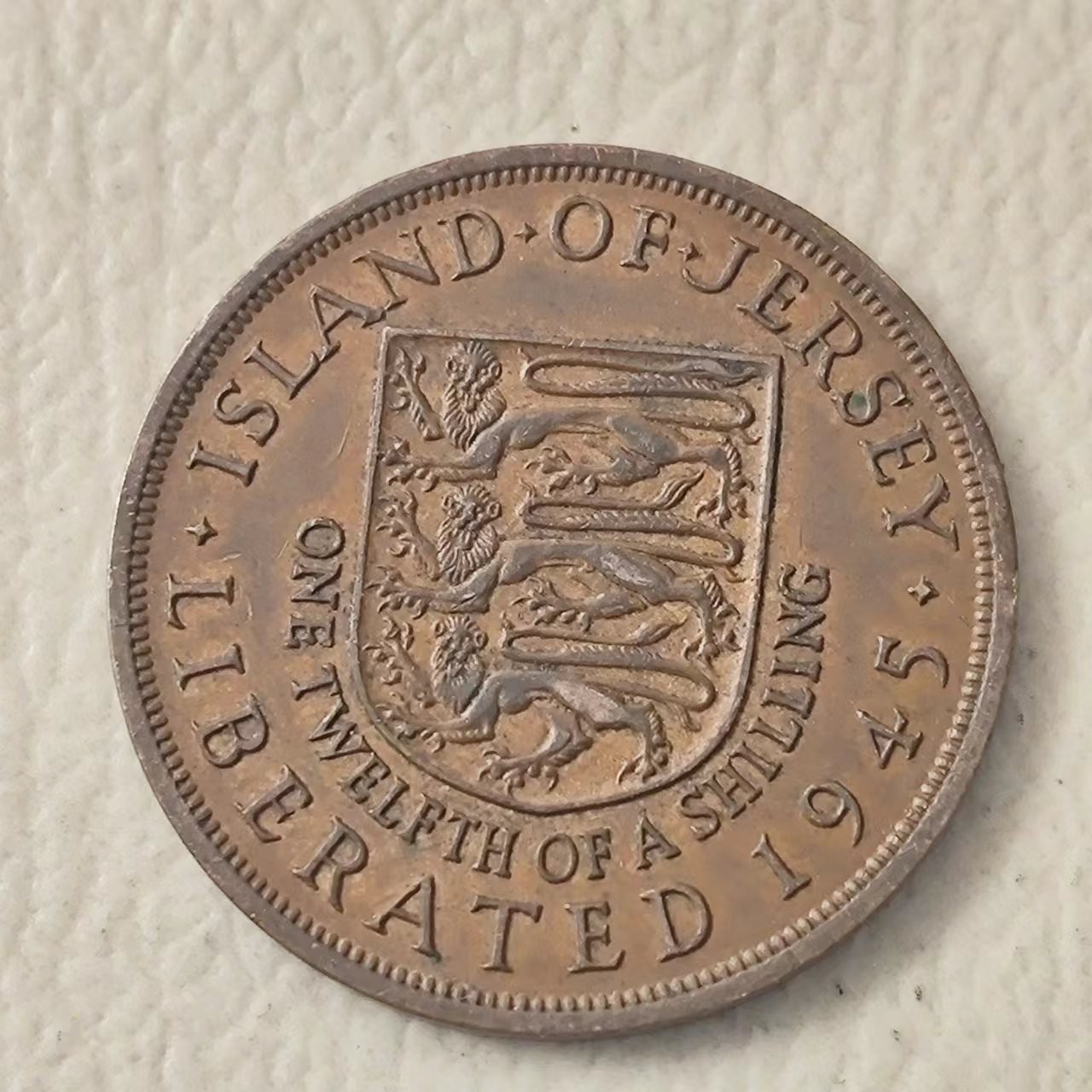 FCO-8-双色币-银币 泽西岛1945年乔治六世1/12先令