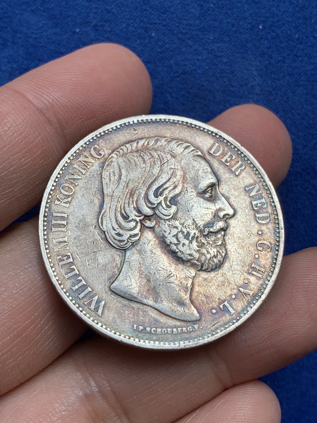 《竞宝斋》第218场-周日，周一 2场 (全场包邮) 荷兰 1872年威廉三世 2.5盾大银币 945高银