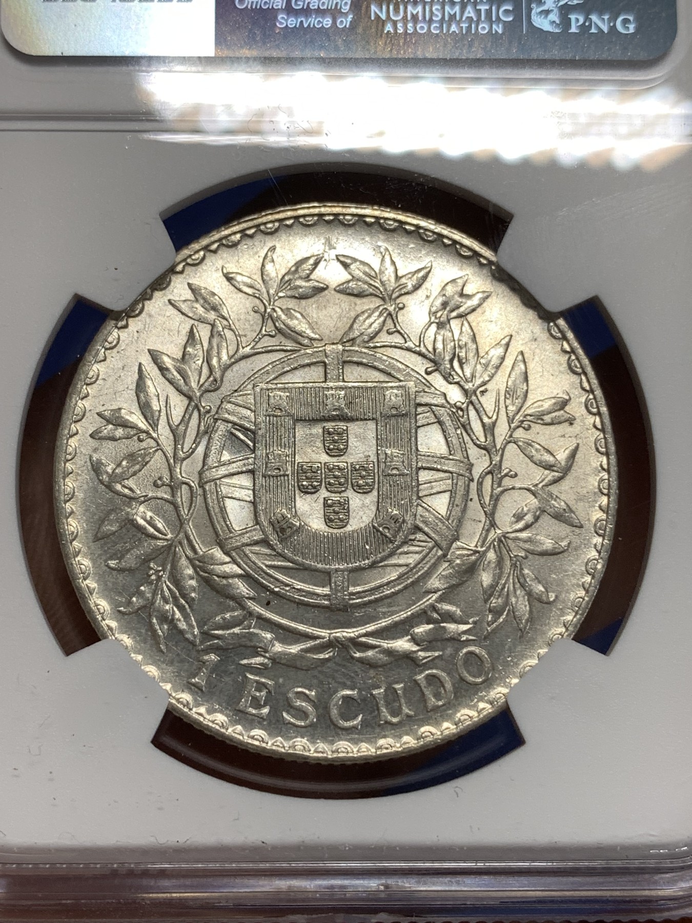 《竞宝斋》第218场-周日，周一 2场 (全场包邮) NGC-AU58 葡萄牙1916年女神头像1埃斯库多大银币