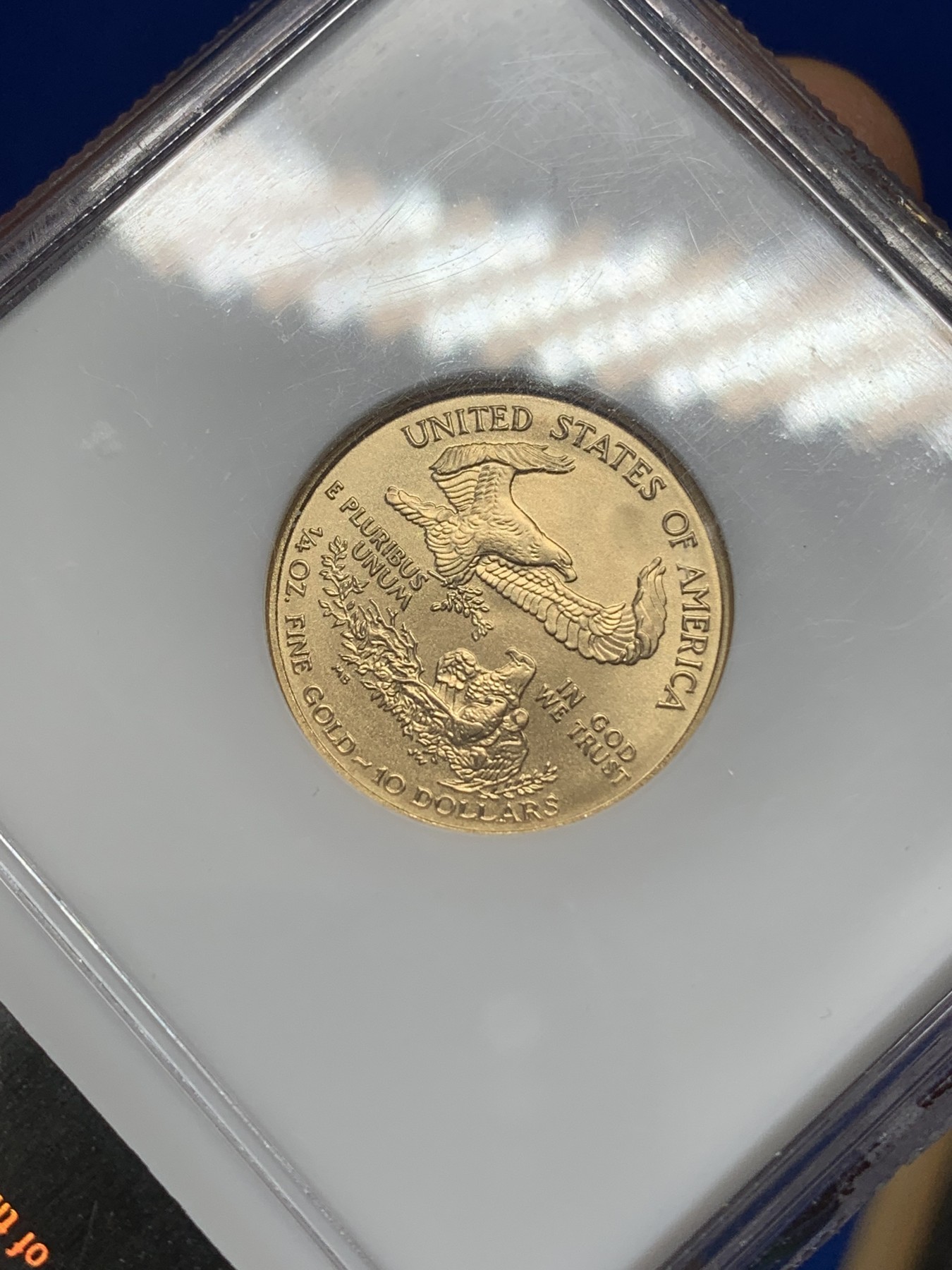 《竞宝斋》第218场-周日，周一 2场 (全场包邮) NGC MS70 2005鹰洋金币 老盒子，满分品相