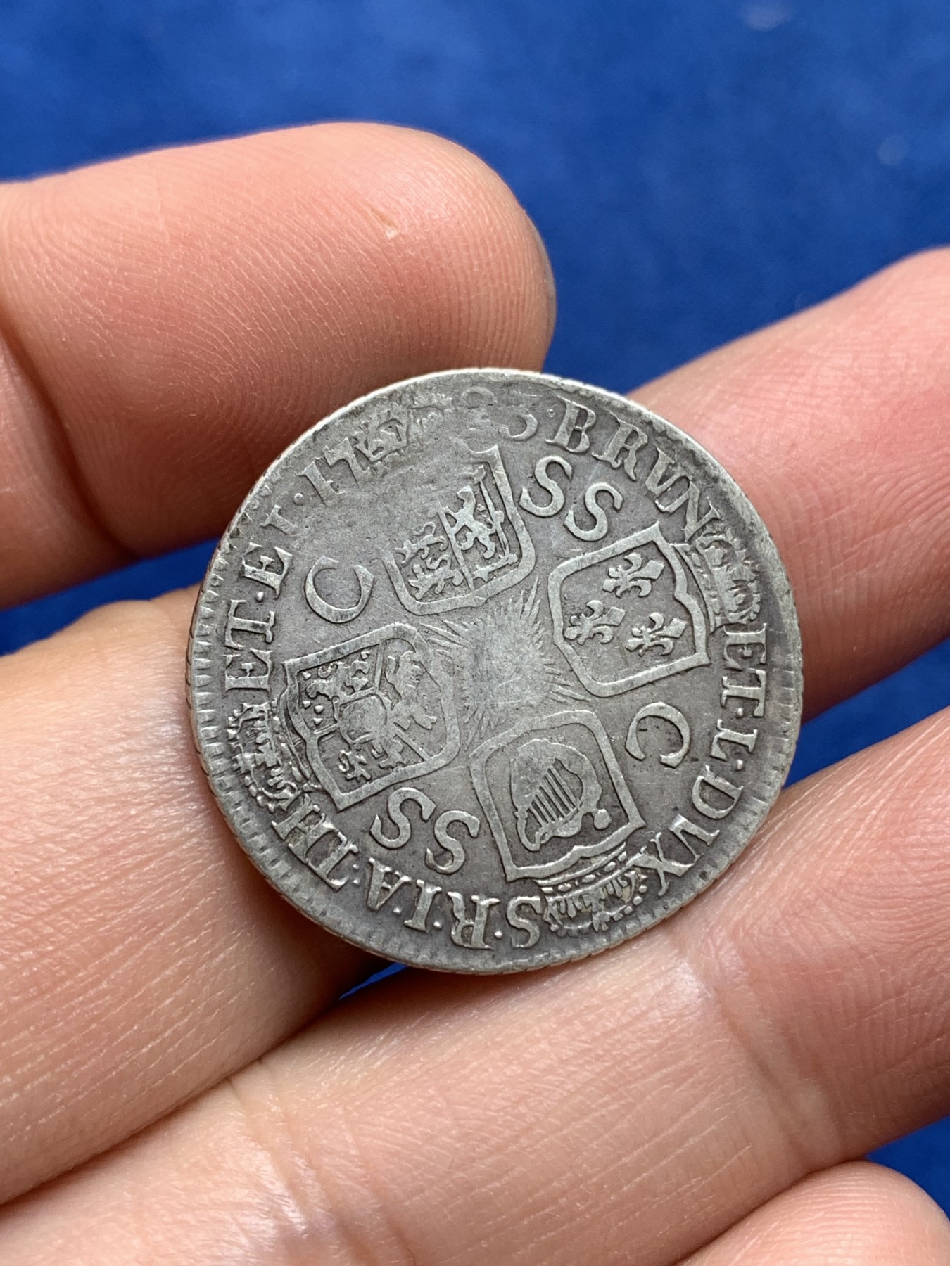 《竞宝斋》第218场-周日，周一 2场 (全场包邮) 英国 1723 乔治一世SSC版 1先令银币 少见品种