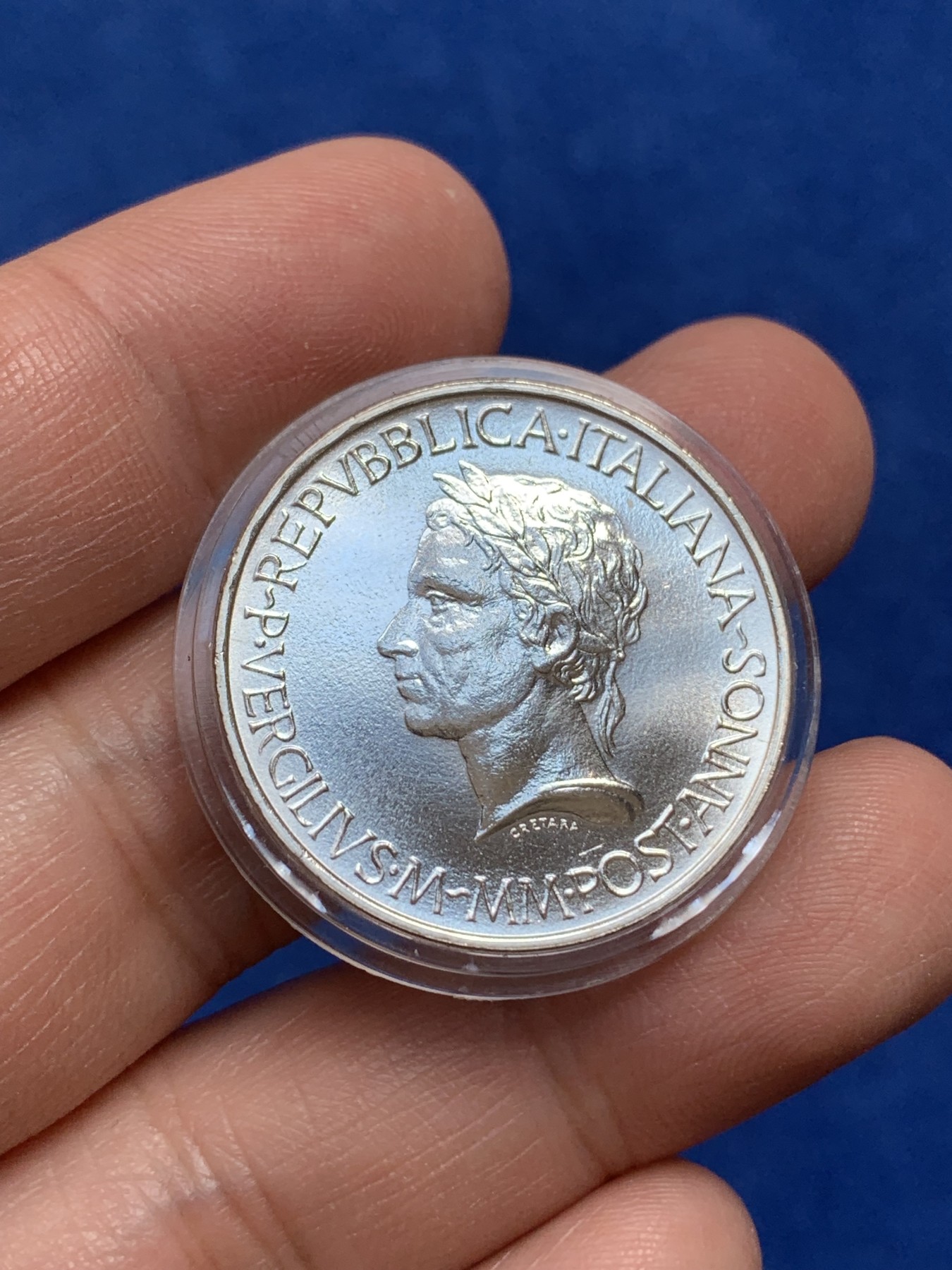 《竞宝斋》第218场-周日，周一 2场 (全场包邮) 意大利 1981年牛马500里拉银币