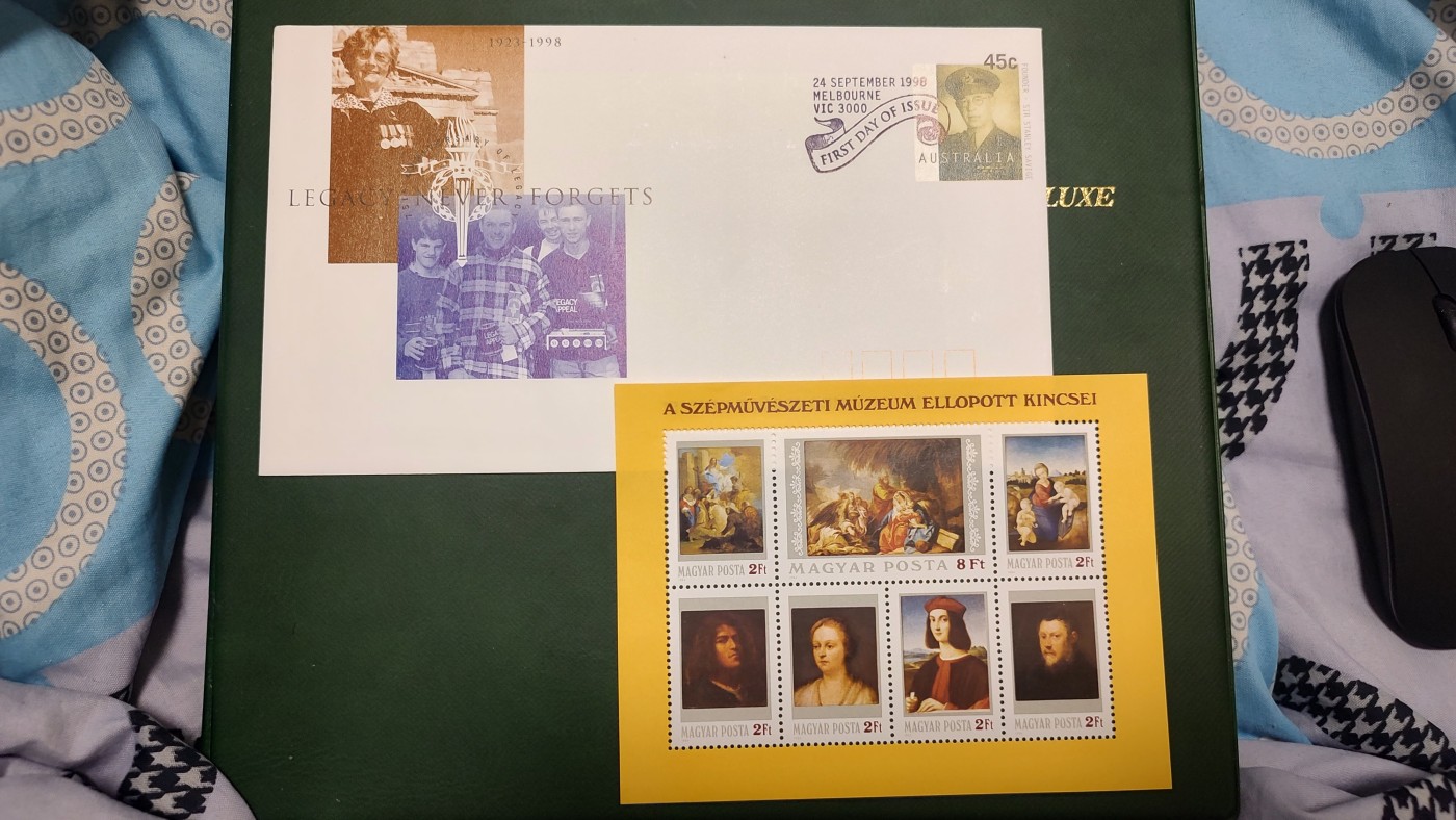 一月邮币社第九期拍卖国际邮票专场 匈牙利油画小全张和澳洲首日封