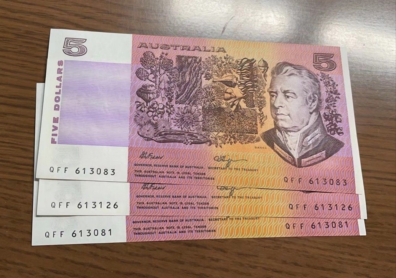 【世界钱币】精选微拍第85期暨2023年第三十二期 部分卖剩杂货大卖场(欧美洋洲篇) 老版澳大利亚5元 全新绝品无47尾号083(单张价)