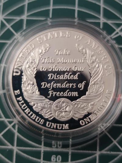 燕姐换藏第70拍 美国2010年伤残老兵纪念精制银币 原价740