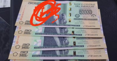 【世界钱币】精选微拍第85期暨2023年第三十二期 部分卖剩杂货大卖场(欧美洋洲篇) 2017年巴拉圭50000比索 全新绝品无47尾号528(单张)