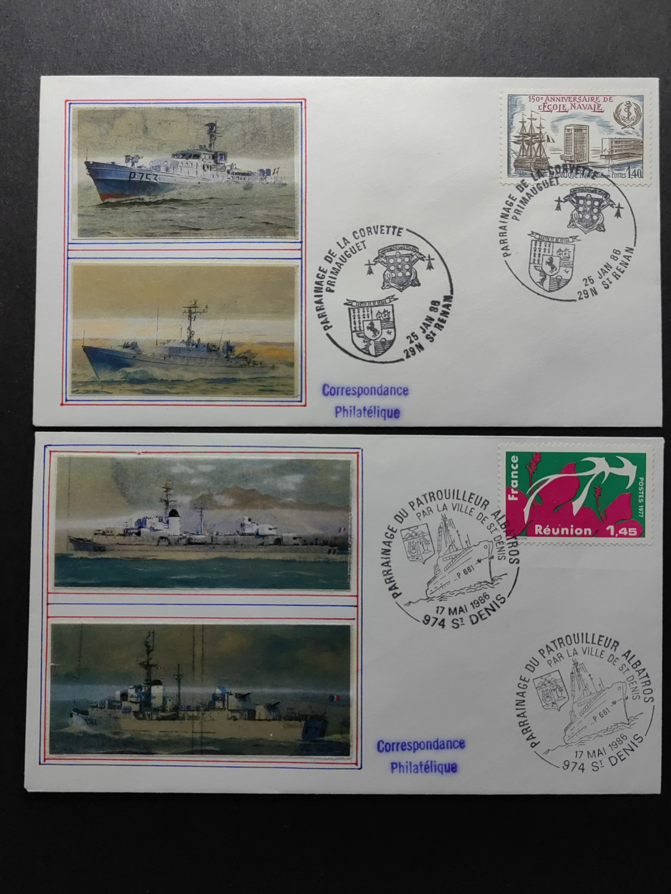 经典邮品专场（拍卖）第③②场 法国1988年 军舰纪念一套