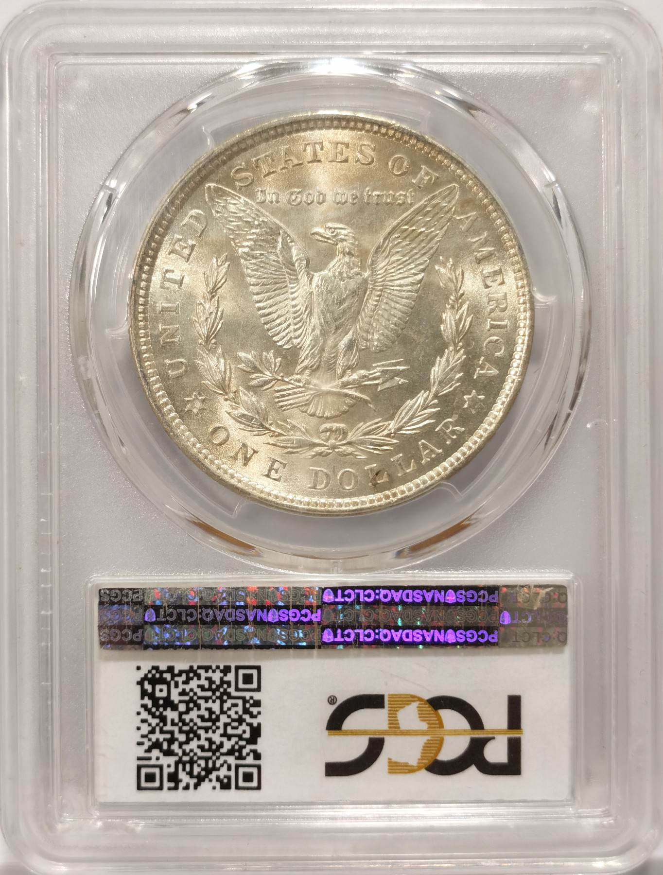 博洋堂【北京钱博会拍卖周】精品专场暨第54期（全场包邮） PCGS MS64 1921年美国摩根银币。PCGS早期老盒，底板非常好，有镜面感
