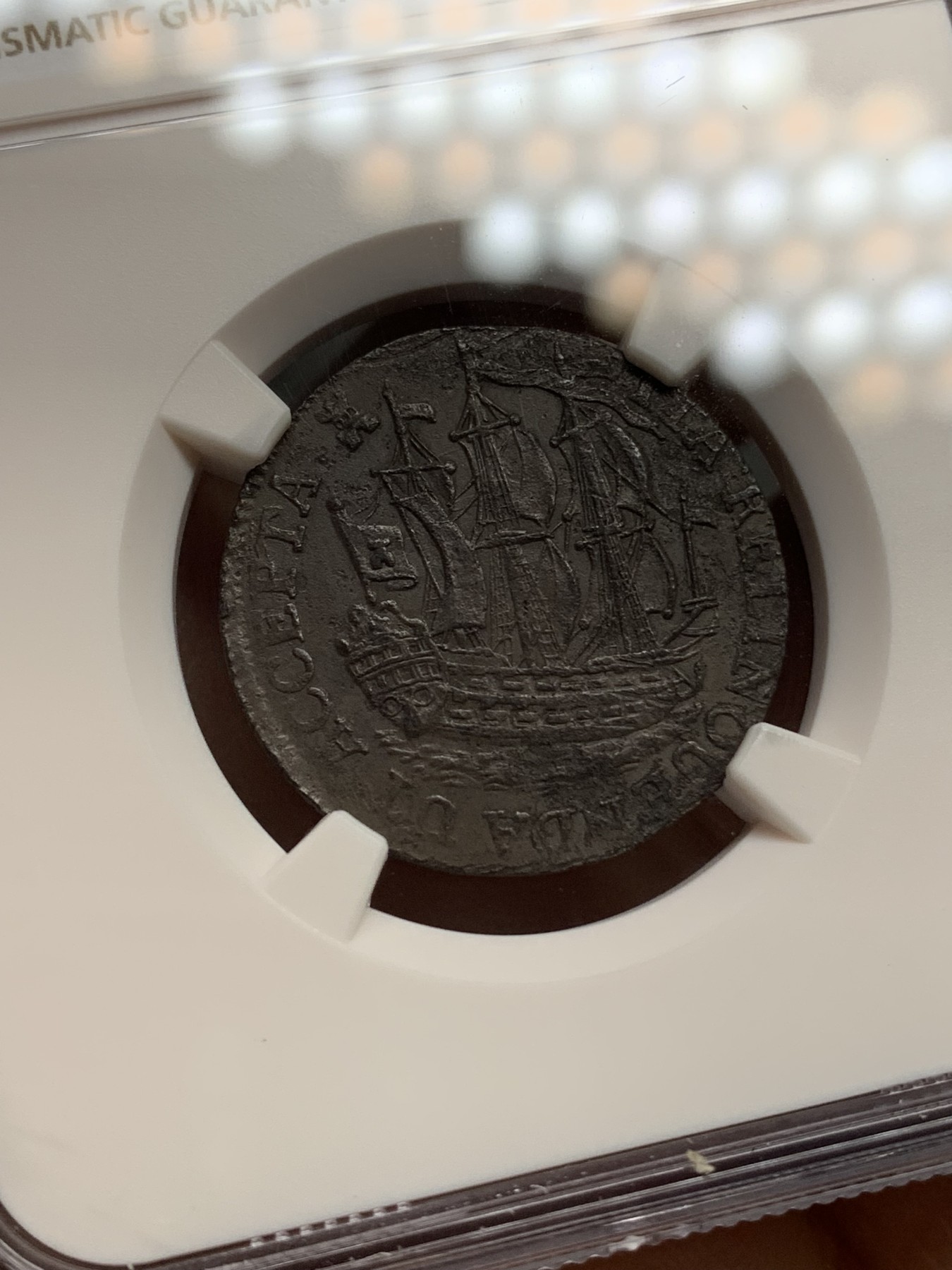 《竞宝斋》第219场-周日，周一 2场 (全场包邮) NGC-XF 荷兰1770年泽兰省 6S 帆船银币 经典设计 极品细节 重口味老包浆