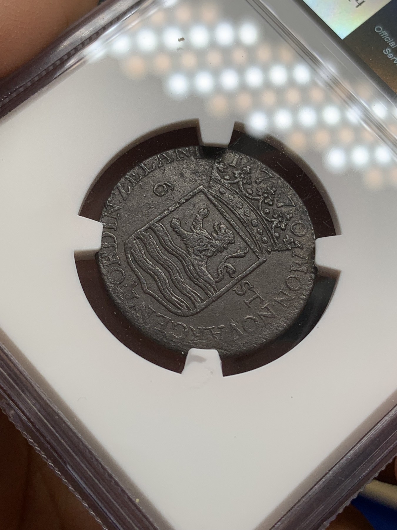 《竞宝斋》第219场-周日，周一 2场 (全场包邮) NGC-XF 荷兰1770年泽兰省 6S 帆船银币 经典设计 极品细节 重口味老包浆