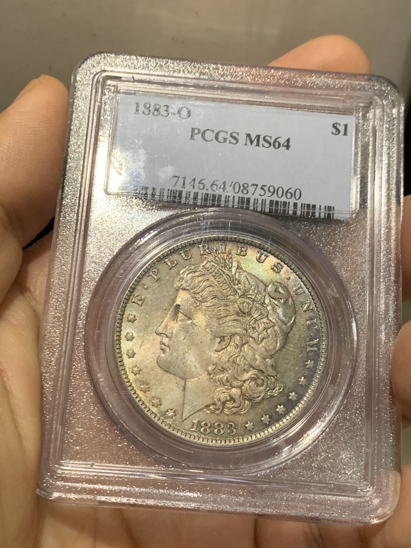 《竞宝斋》第219场-周日，周一 2场 (全场包邮) PCGS MS64 美国1883-O摩根银币