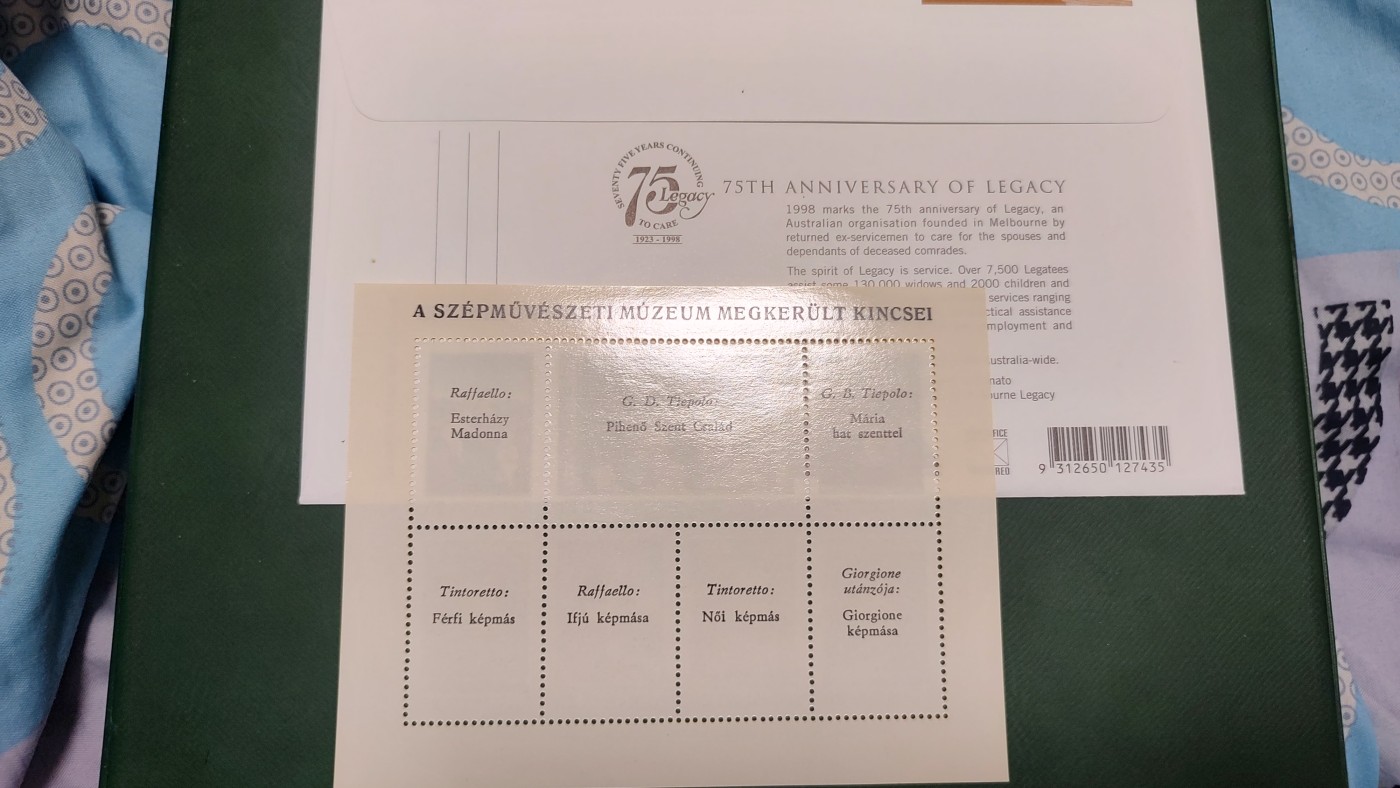 一月邮币社第九期拍卖国际邮票专场 匈牙利油画小全张和澳洲首日封