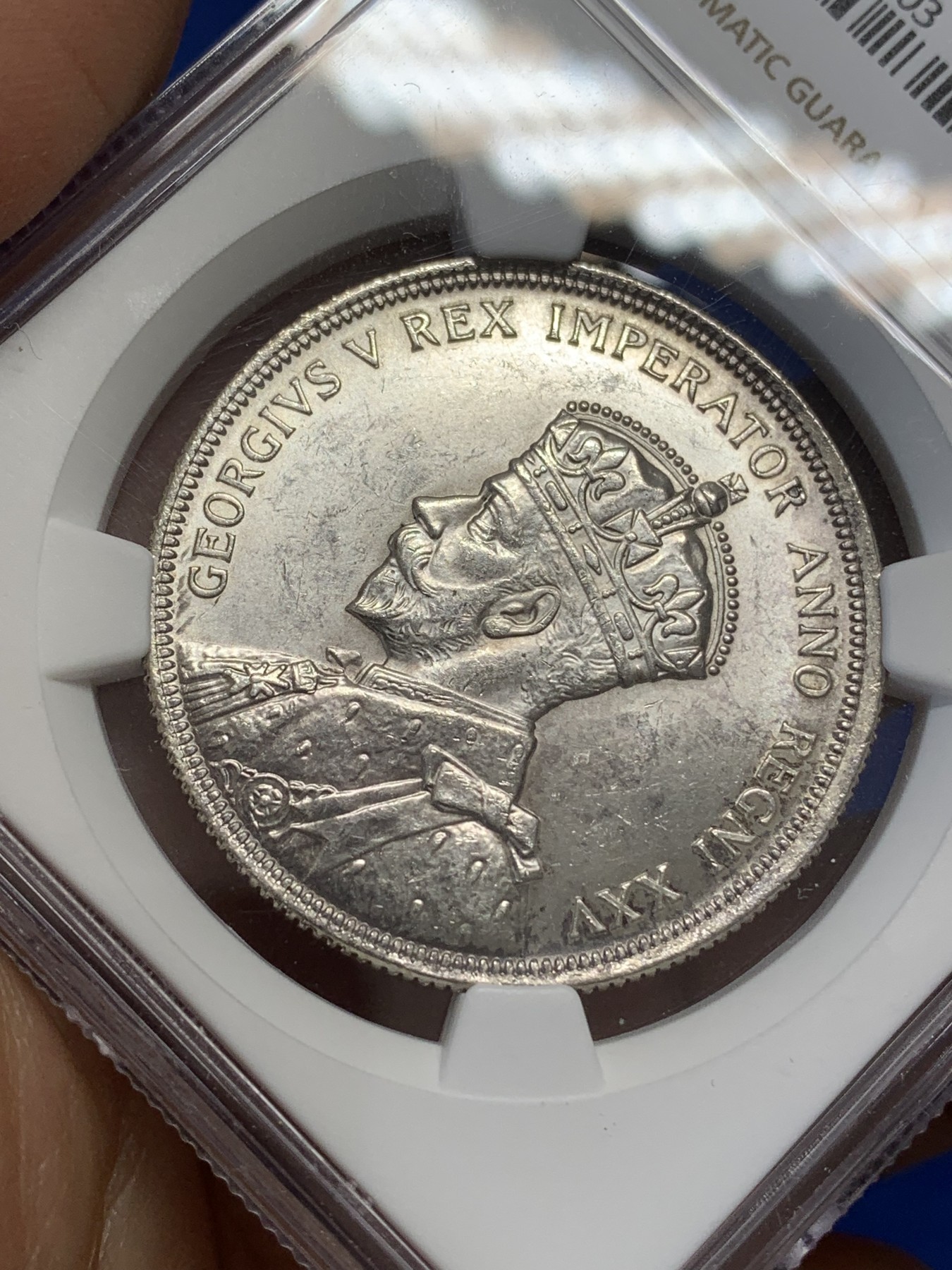 《竞宝斋》第219场-周日，周一 2场 (全场包邮) NGC-MS62 英属加拿大 1935年 乔治五世 划船 一元大银币 早期品种 好品难得