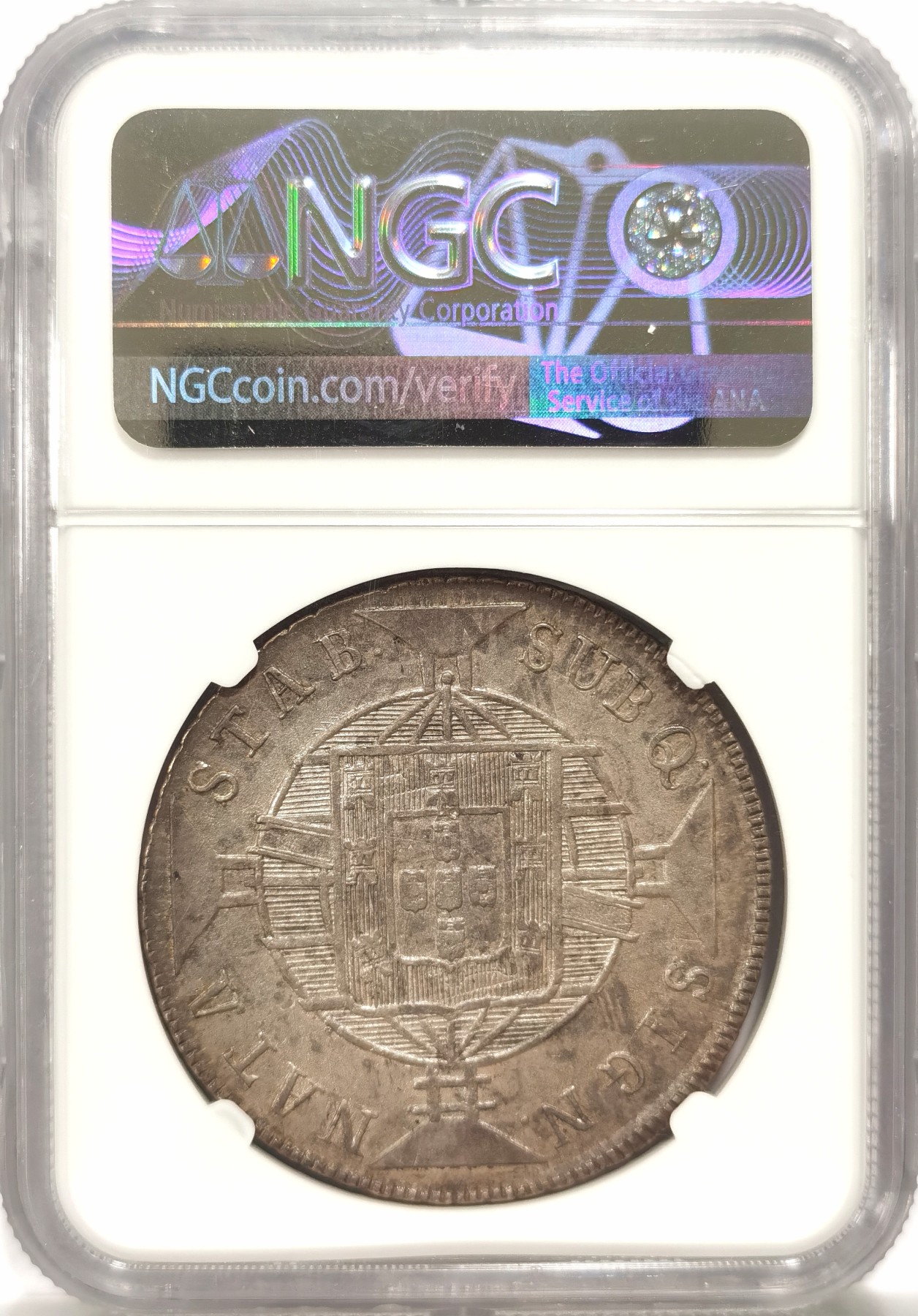 博洋堂【北京钱博会拍卖周】精品专场暨第54期（全场包邮） NGC MS63 葡属巴西1819年960R银币