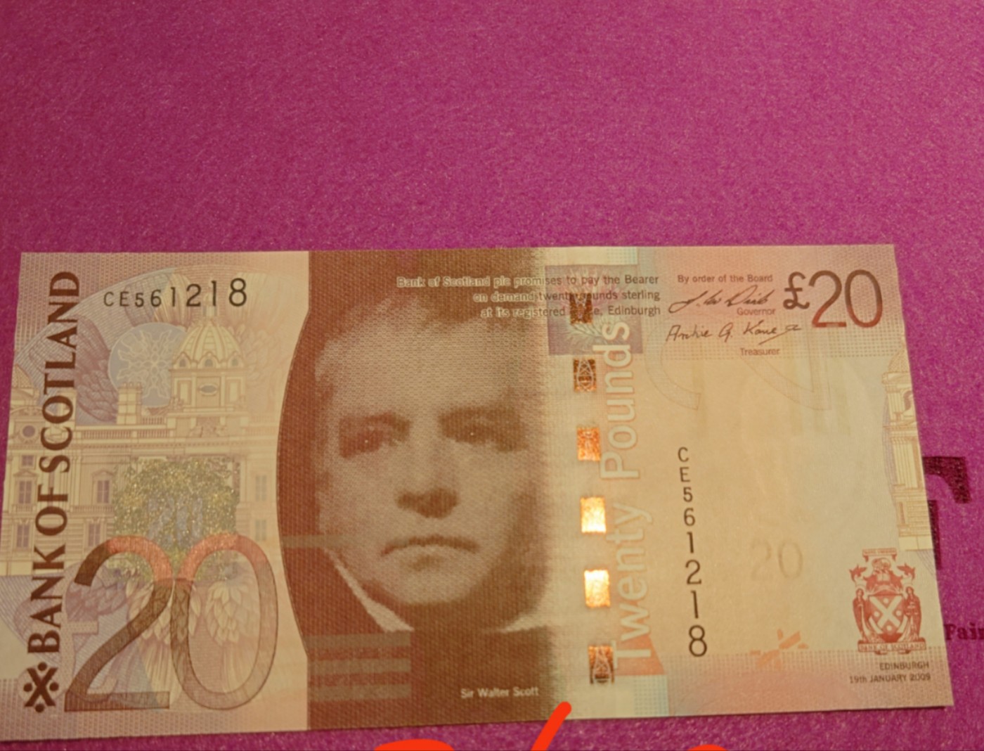 【世界钱币】精选微拍第85期暨2023年第三十二期 部分卖剩杂货大卖场(欧美洋洲篇) 2009年苏格兰20镑 全新绝品无47尾号218