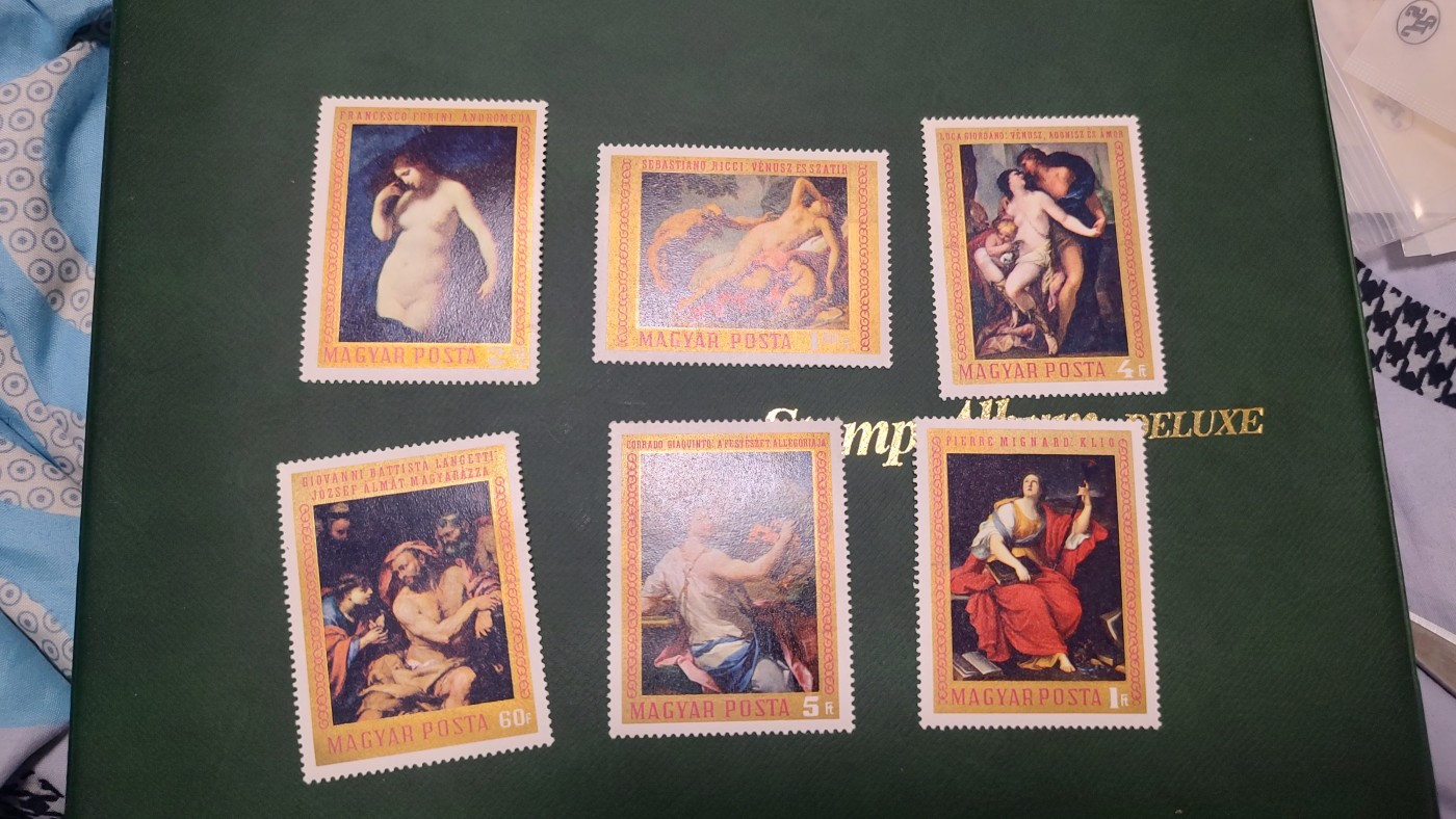 一月邮币社第九期拍卖国际邮票专场 匈牙利艺术油画邮票6张