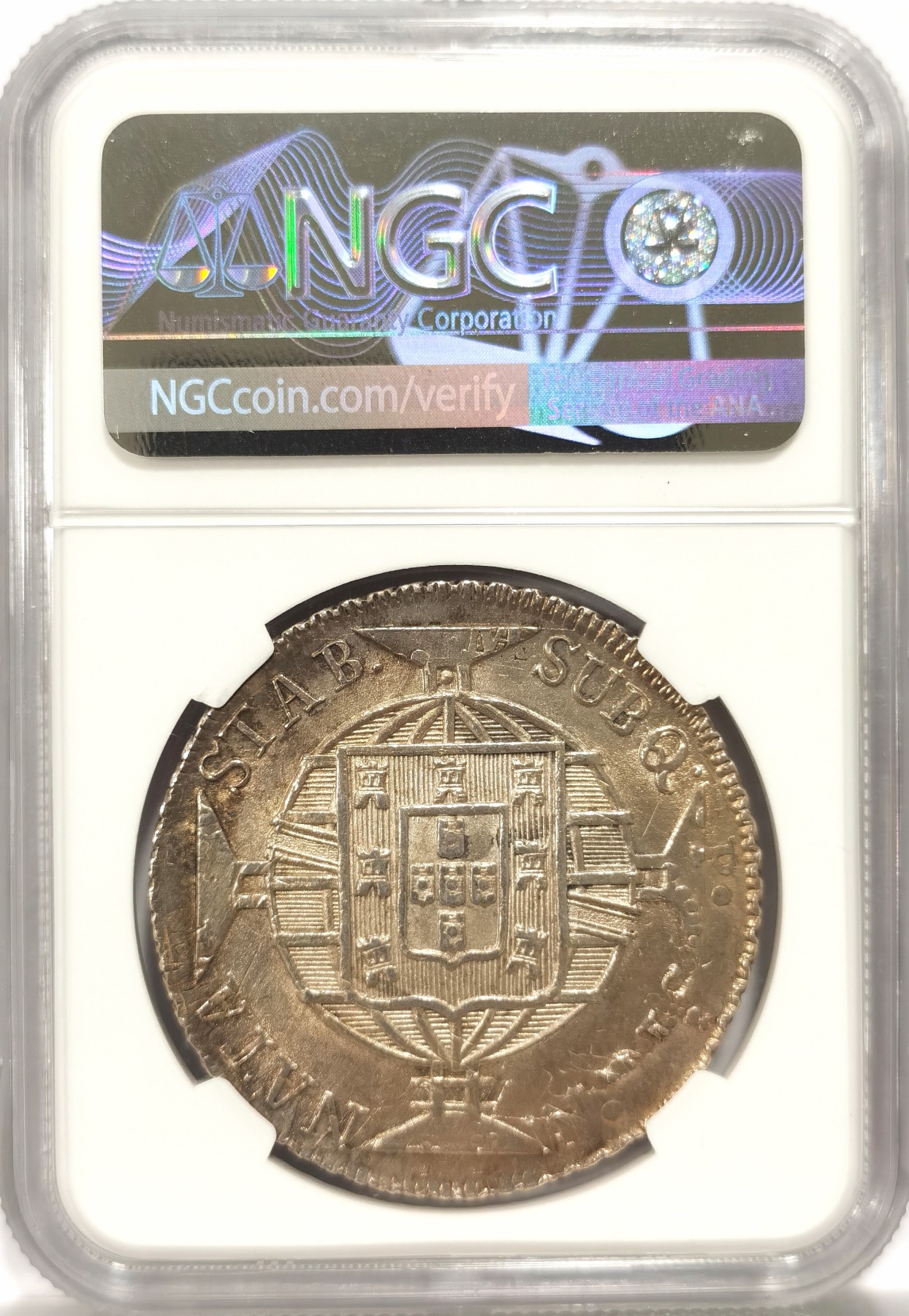 博洋堂【北京钱博会拍卖周】精品专场暨第54期（全场包邮） NGC MS63 葡属巴西1820年960R银币