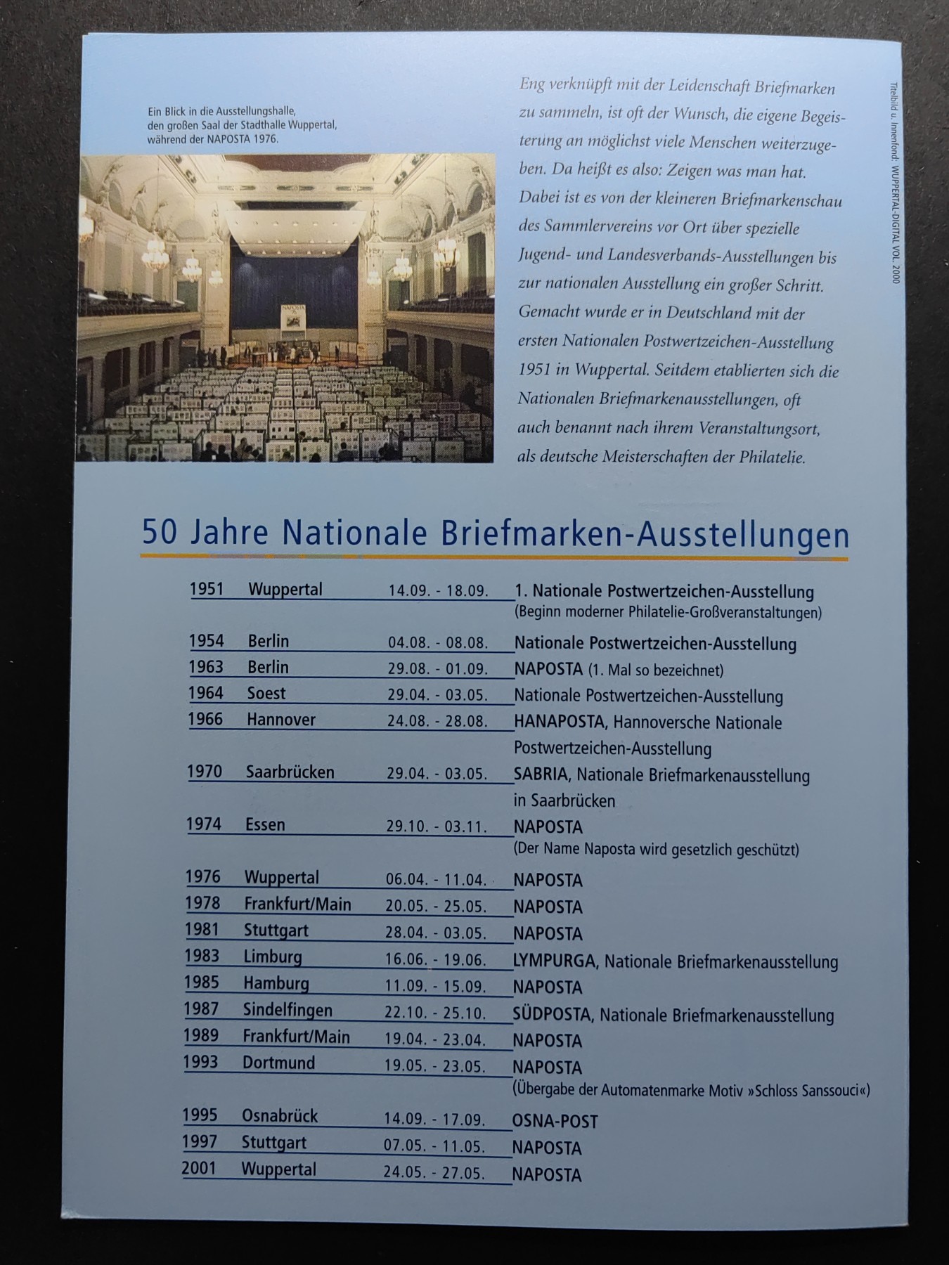 经典邮品专场（拍卖）第③②场 德国2001年 伍珀塔尔悬挂式铁路 附捐 