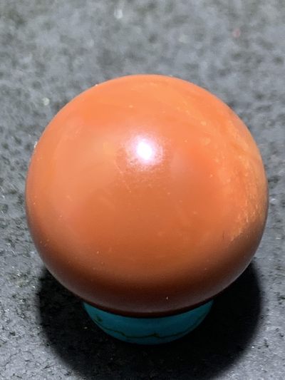 南红玛瑙柿子红圆珠一颗， - 南红玛瑙柿子红圆珠一颗，