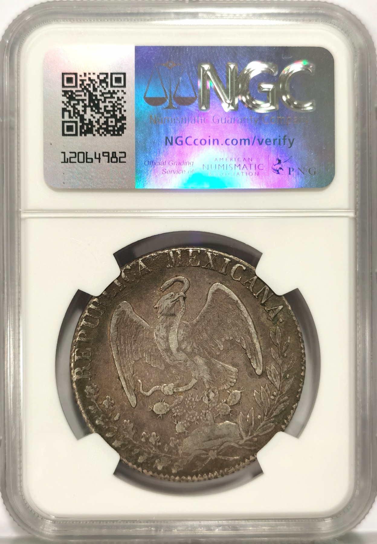 博洋堂【北京钱博会拍卖周】精品专场暨第54期（全场包邮） NGC XF40 墨西哥花边欧洲鹰洋DO 1838 RM 8里亚尔 五彩爆浆欧洲老鹰 收藏大热门 该年份难得