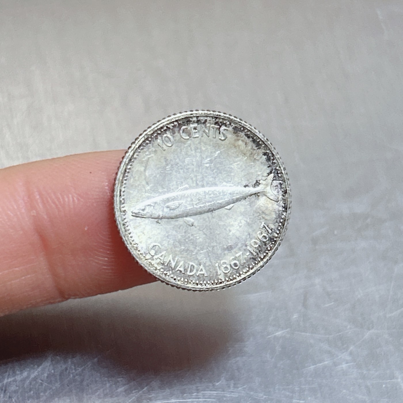 全场一元起拍 世界钱币散币、银币专场 第42期 加拿大1967年10分纪念币银币