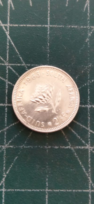 外国硬币初藏散币银币第11场 - 南非2.5分银币1963年原光未用。
