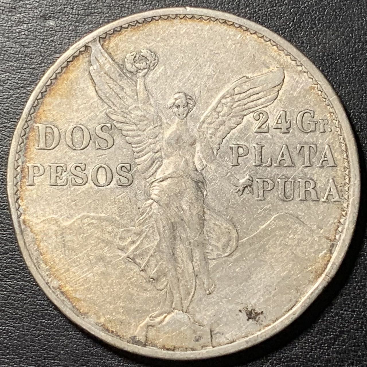 紫瑗钱币——第326期拍卖 墨西哥 1921年 独立2周年 自由女神 2比索 银币 26.67克 0.9银