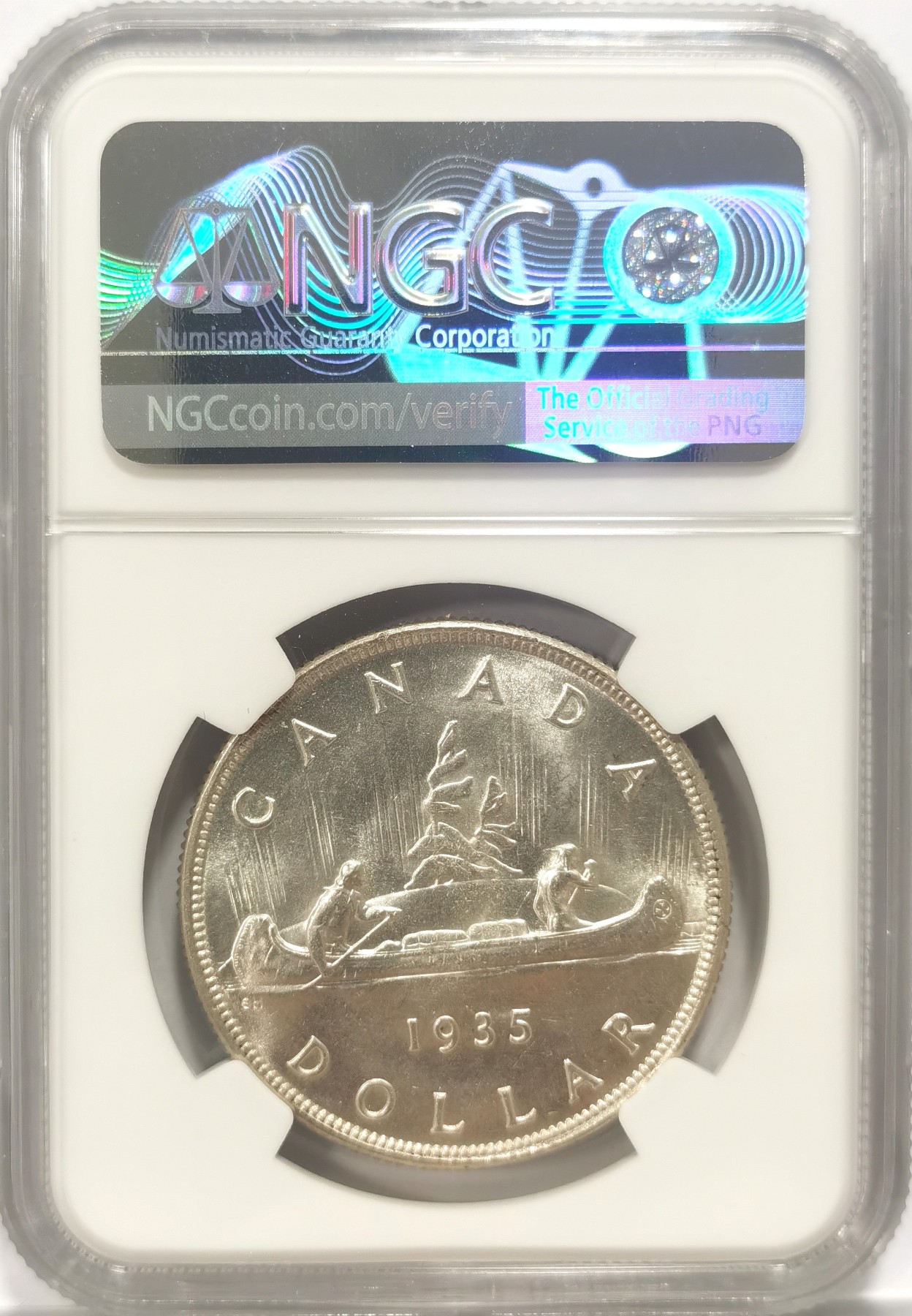 博洋堂【北京钱博会拍卖周】精品专场暨第54期（全场包邮） NGC MS64 加拿大1935年1元银币