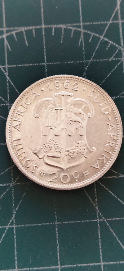 外国硬币初藏散币银币第11场 - 南非20分银币1962年原光未用