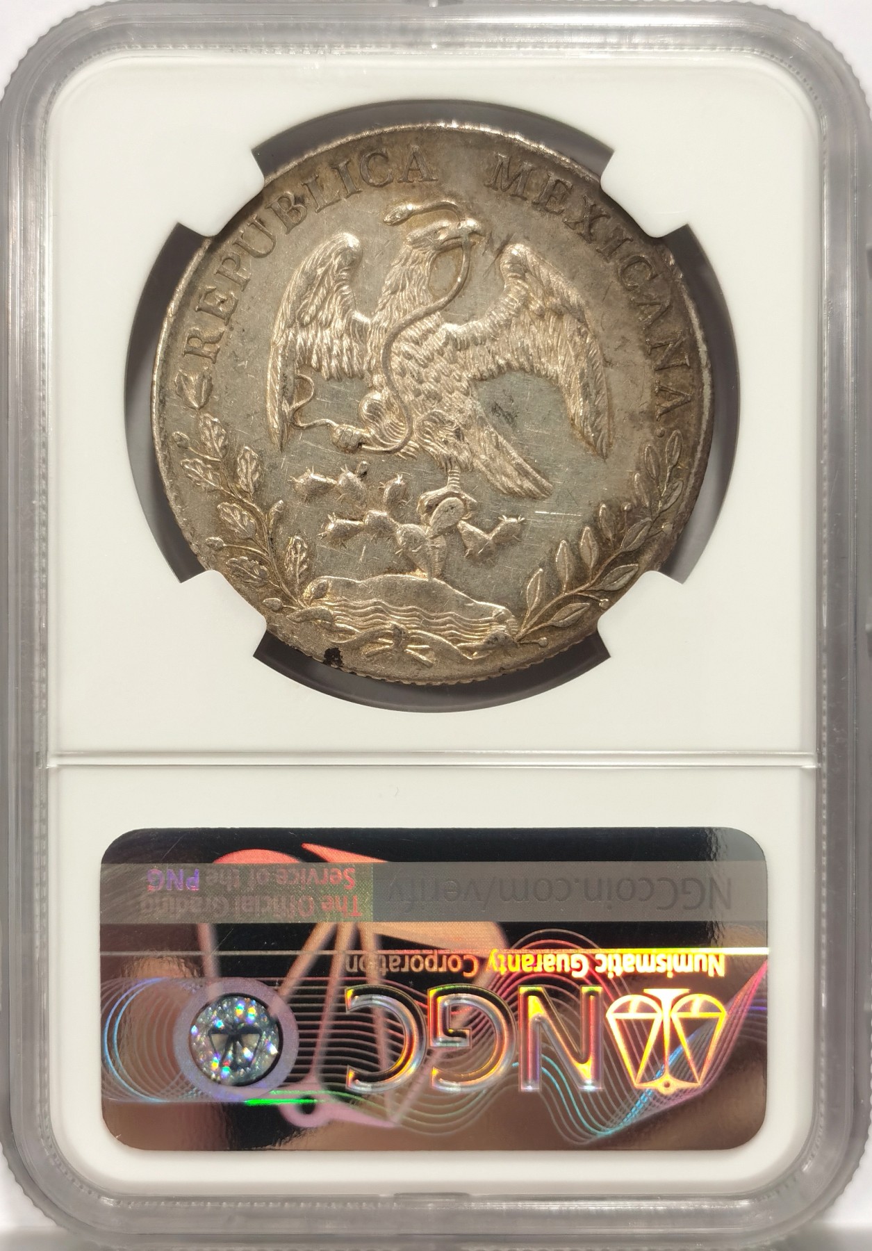 博洋堂【北京钱博会拍卖周】精品专场暨第54期（全场包邮） NGC AU58 墨西哥1893年Ho FG版花边鹰洋