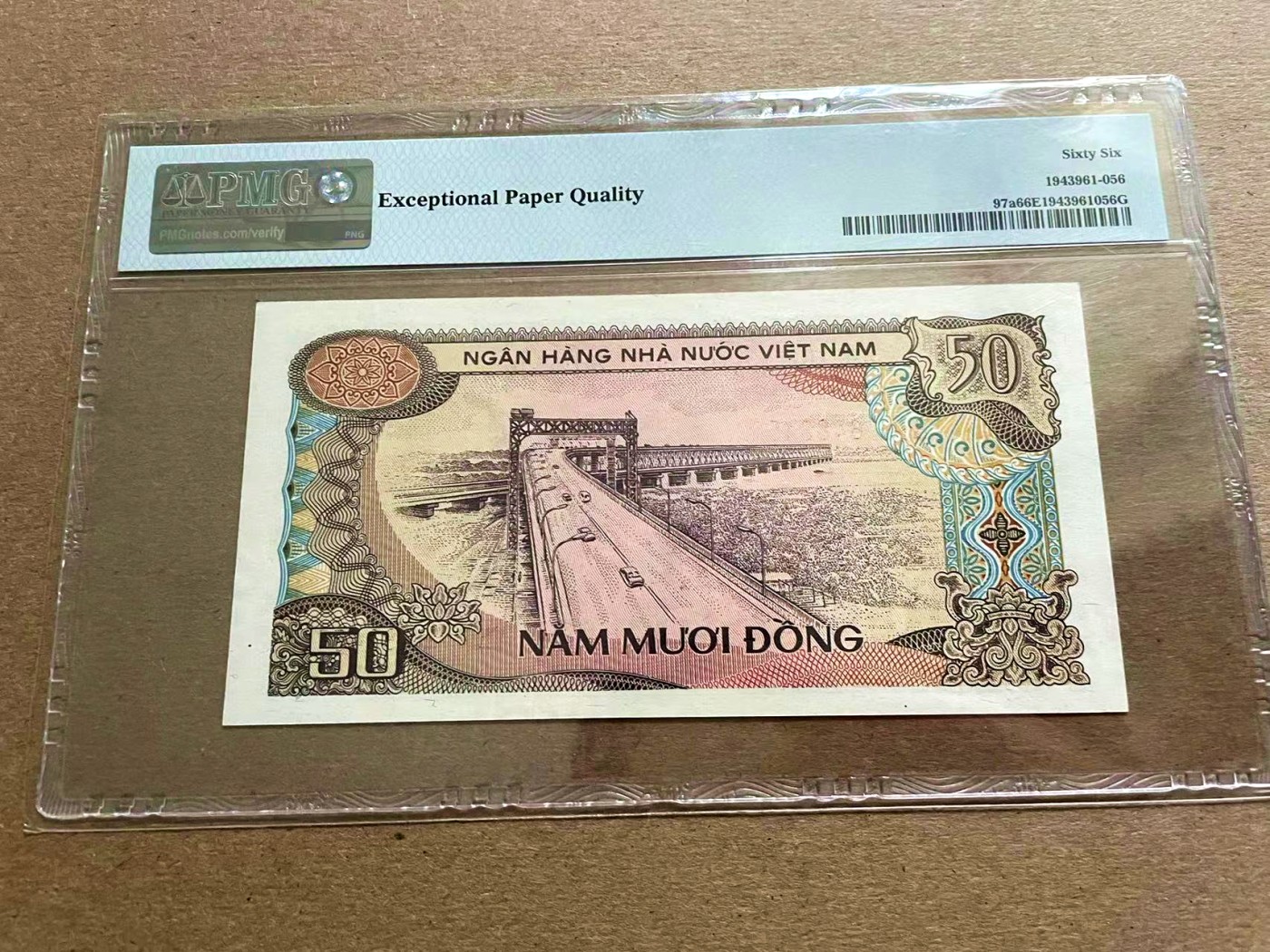 【Blue Auction】✨世界纸币精拍第399期【精】 【一组2张】南越 1966年20徐 ACG64EPQ&越南 1987年50盾 PMG66EPQ  