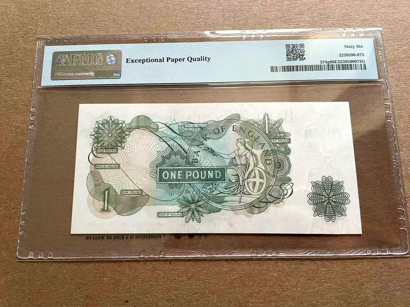 【Blue Auction】✨世界纸币精拍第399期【精】 【无47】英国 1970-77年1镑 PMG66EPQ  